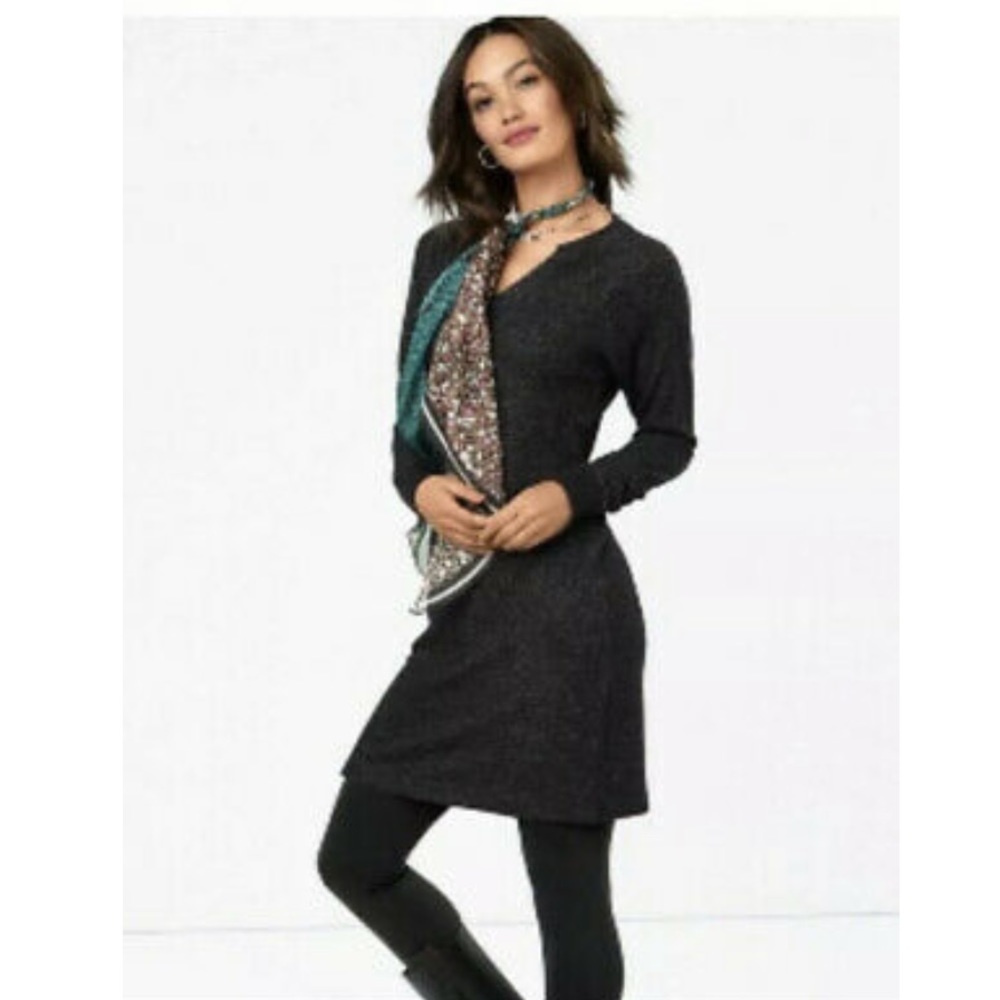 Cabi PJ dress #3829 Black Heather comfy chic - Picture 7 of 8